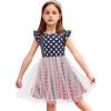Arshiner Toddler Tutu Dress Little Girls Fluffy Summer Dresses Casual Party Tulle Sundress for Kids 2-6Y(Flag)