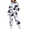 Arshinet Girls 2 Piece Outfits Hoodie Sweatsuit Sets Oversized Sweatshirt and Baggy Fall Fashion Sweatpant with Pockets(Black&white)
