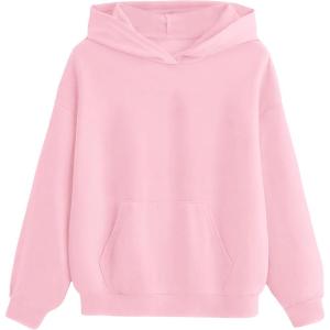 Arshiner Girls Tie Dye Sweatshirts Loose Casual Hoodies Long Sleeve Pullover Hooded Tops With Pockets(Pink)