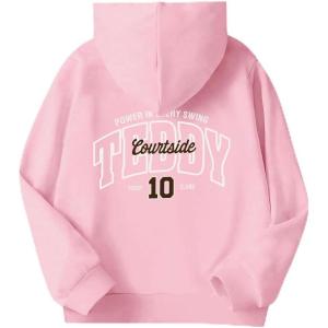 Arshiner Girls Tie Dye Sweatshirts Loose Casual Hoodies Long Sleeve Pullover Hooded Tops With Pockets(Pink Teddy)