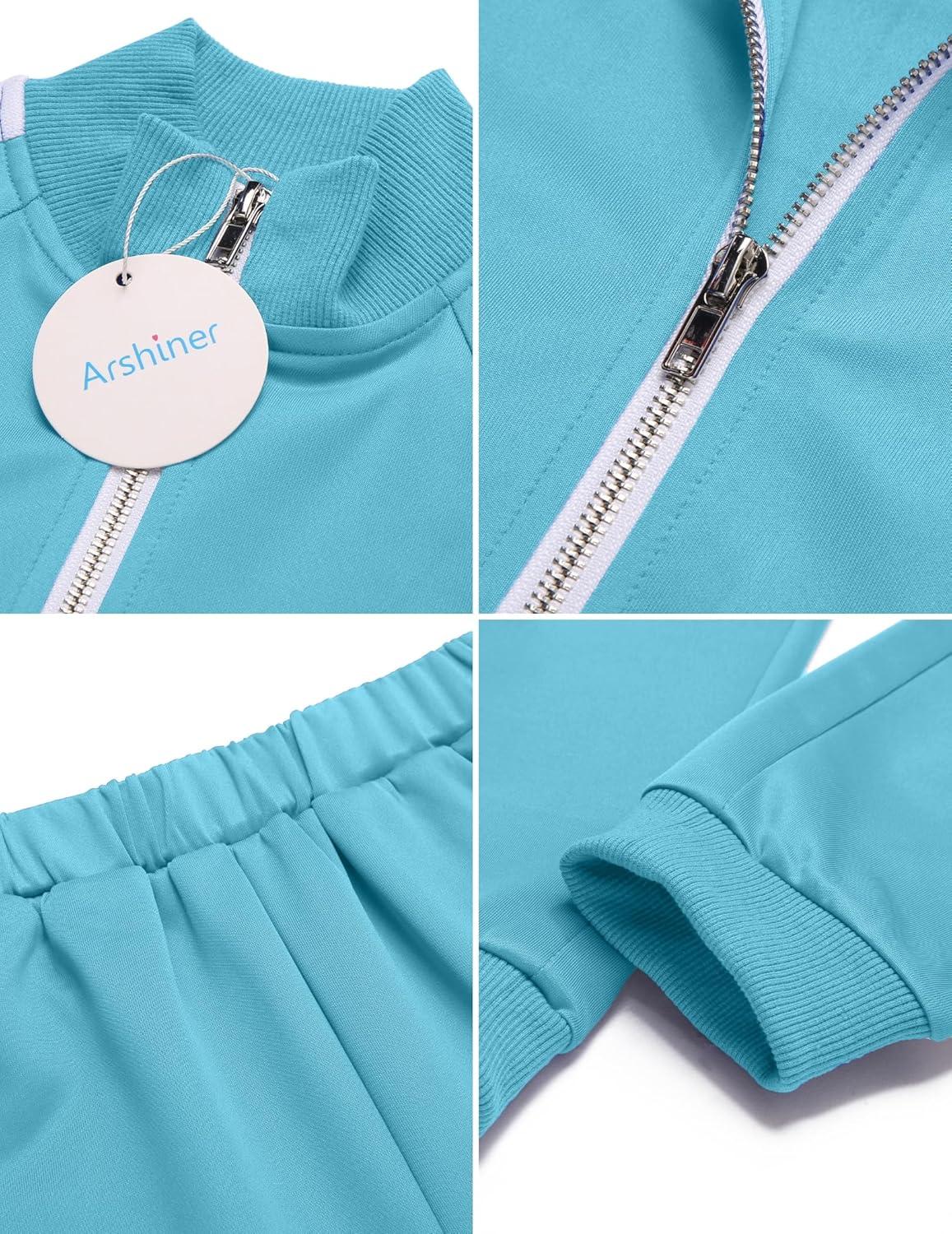 imageArshiner Boys Active Tracksuits Sets Full Zip Sports Jogging Suits Athletic Running 2 Piece Sweatsuits for 513 YearsLight Blue