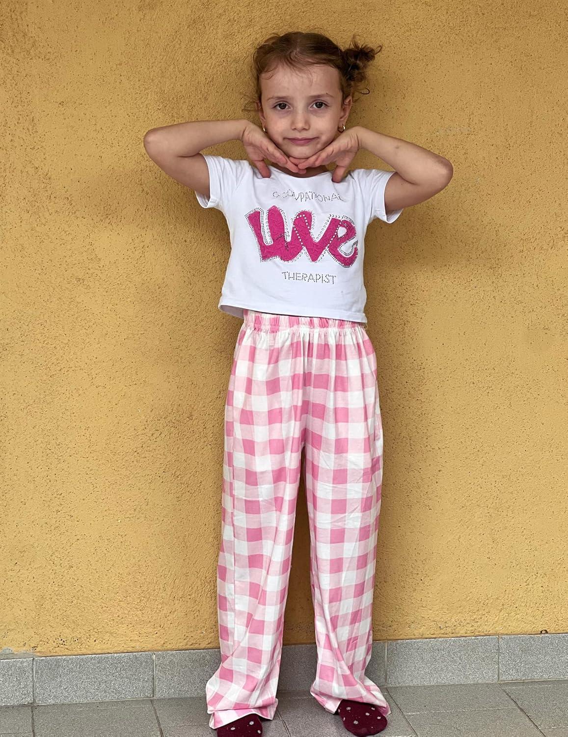 imageArshiner Boys Pajama Pants Long Sleep Plaid Pants Soft Lounge Pj Bottoms with PocketsPink Plaid