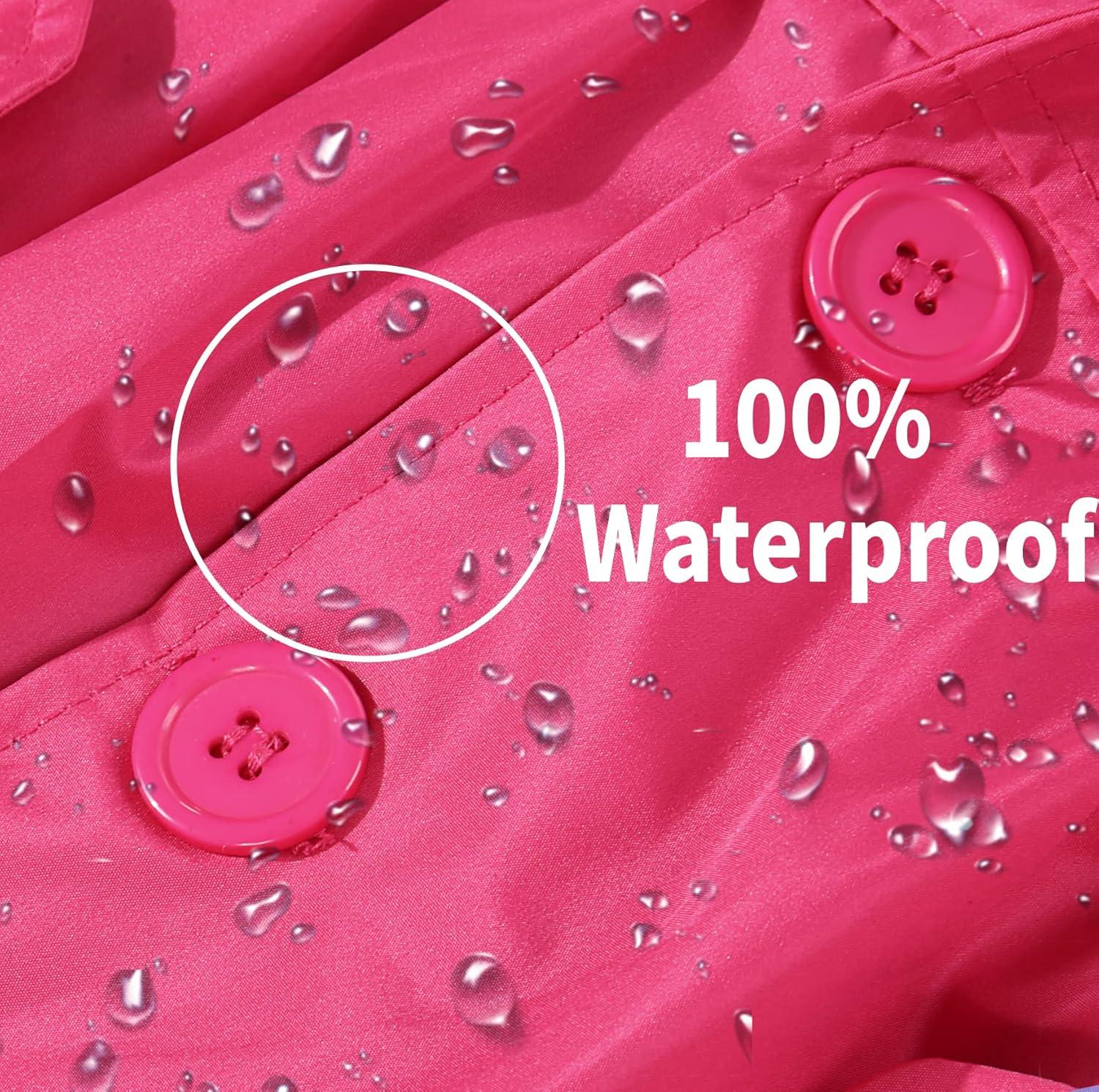 imageArshiner Girl Kid Flower Waterproof Hooded Coat Jacket Outwear Raincoat