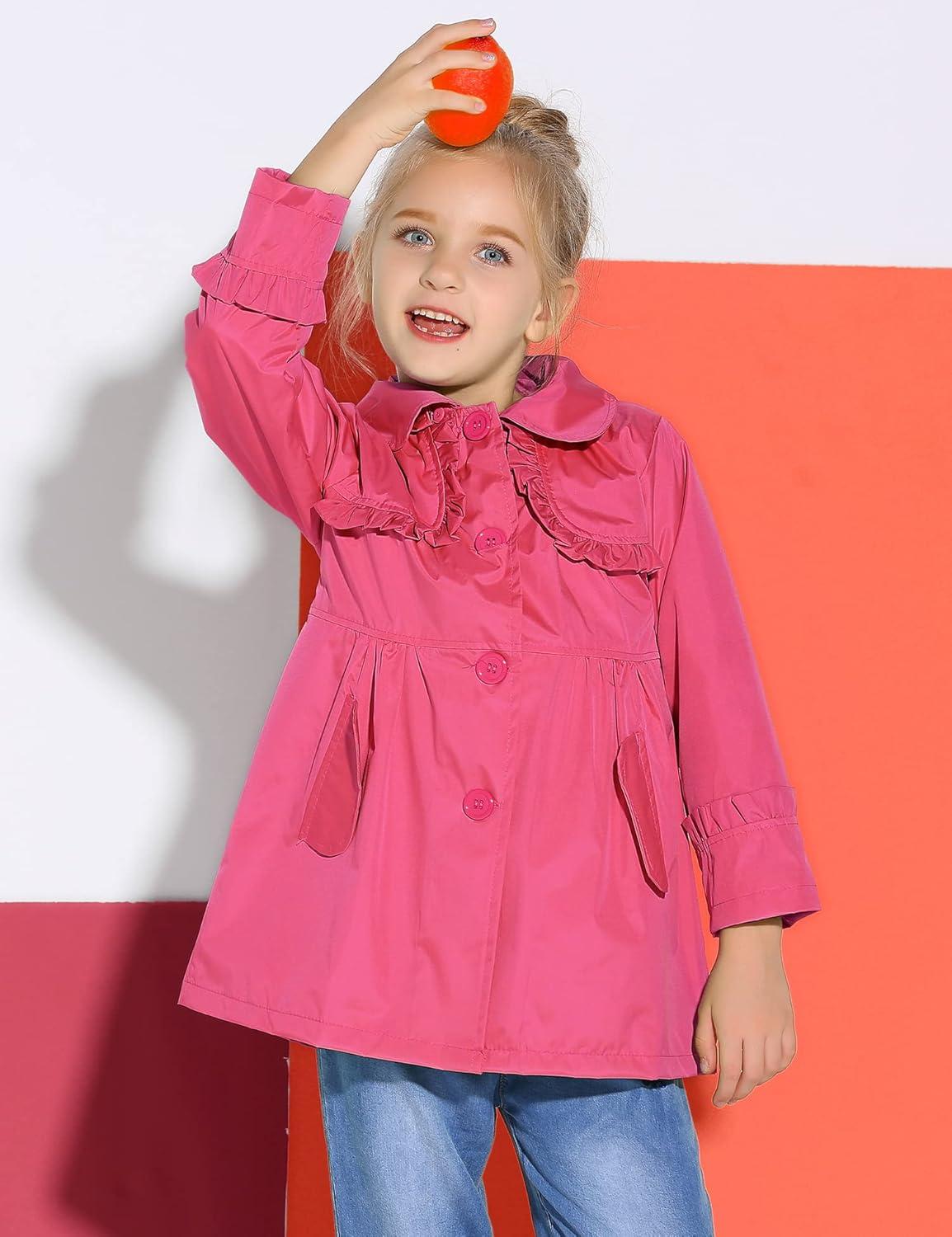 imageArshiner Girl Kid Flower Waterproof Hooded Coat Jacket Outwear Raincoat