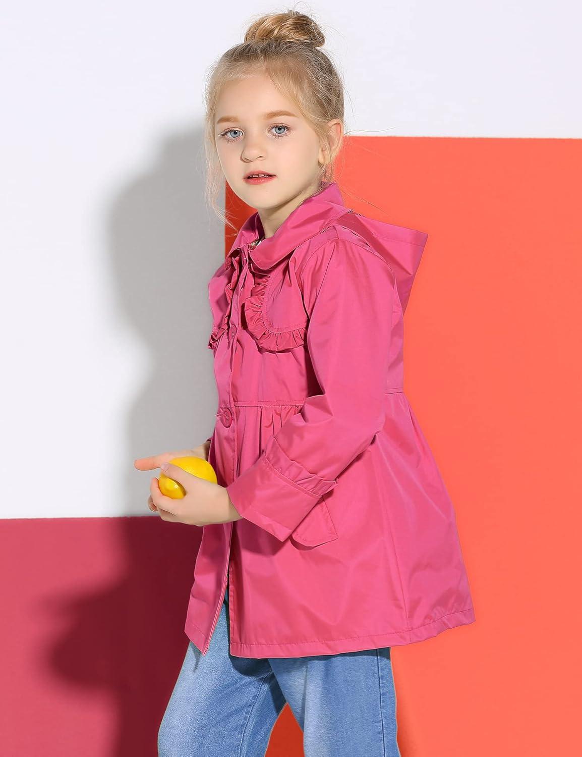 imageArshiner Girl Kid Flower Waterproof Hooded Coat Jacket Outwear Raincoat