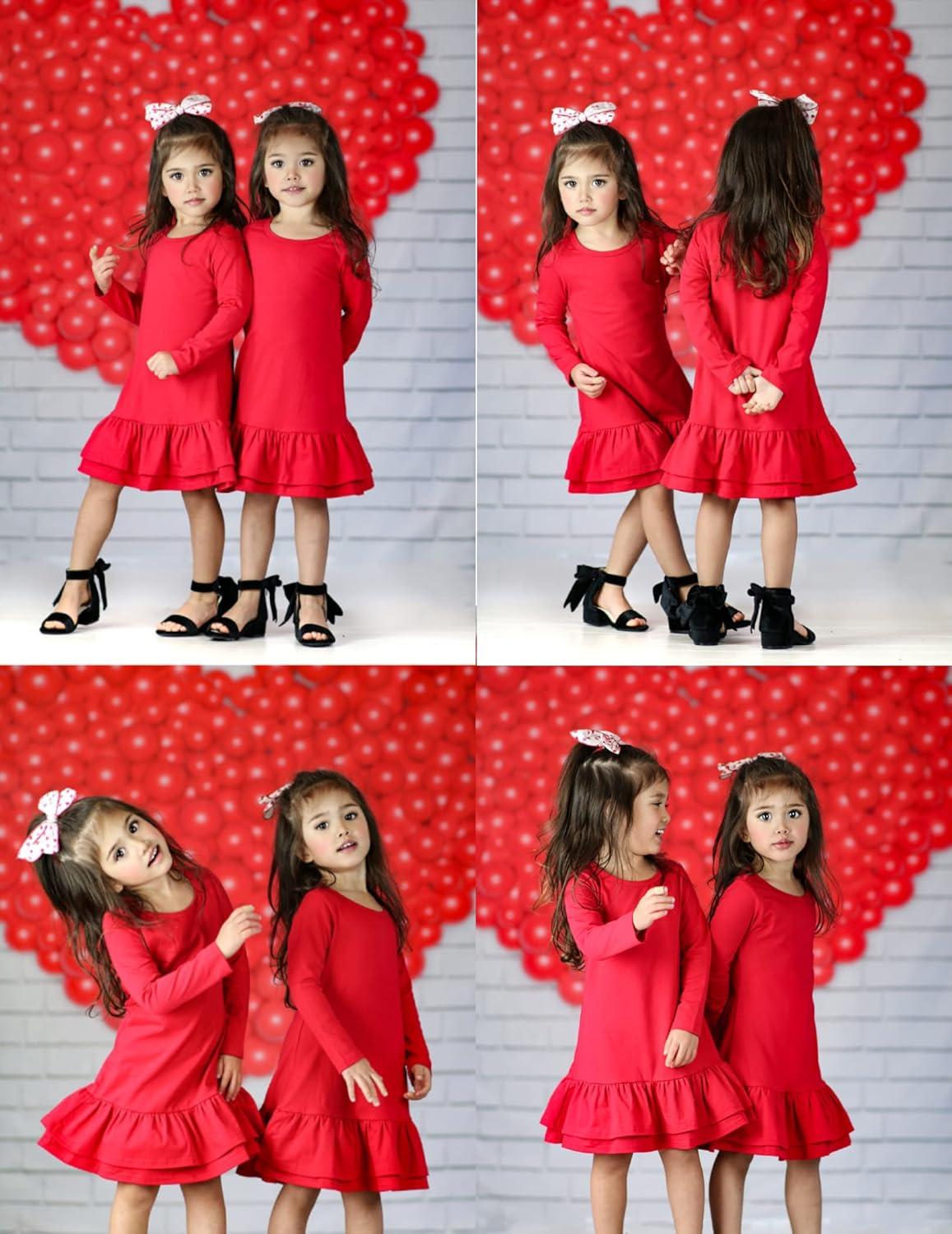 imageArshiner Girls Cotton Long Sleeve ALine Ruffle Hem Dress for School