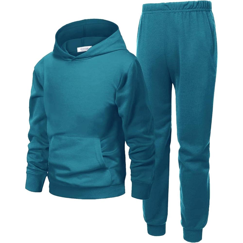 imageArshiner 2 Piece Outfit Boys Pullover Hoodies Sweatshirt Suit For Kids Tracksuit SetA Deep Lagoon