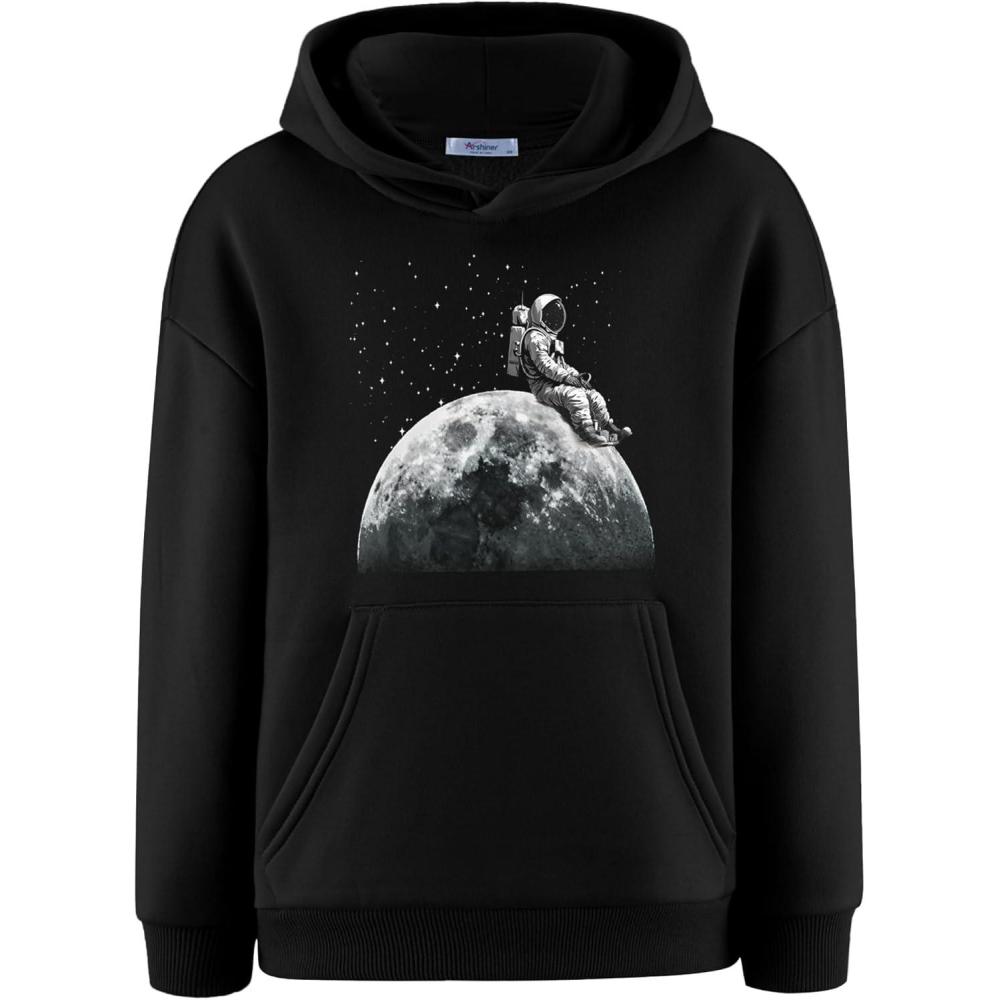 imageArshiner Boys Hooded Sweatshirt Fleece Pullover Long Sleeve Warm Hoodies with Pocket for Kids 514 YearsPat1