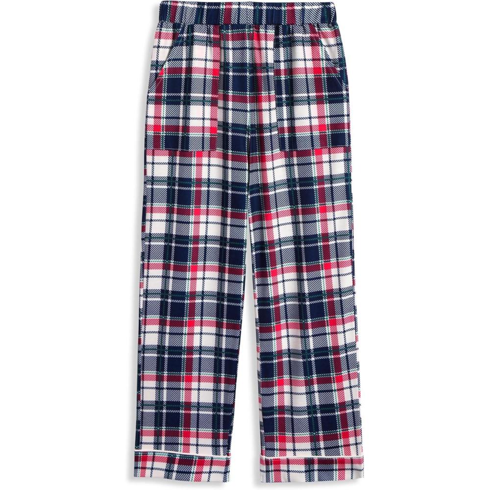 imageArshiner Boys Pajama Pants Soft Long PJ Bottoms Plaid Lounge Pants for Boys 614 YearsBlue Red Plaid