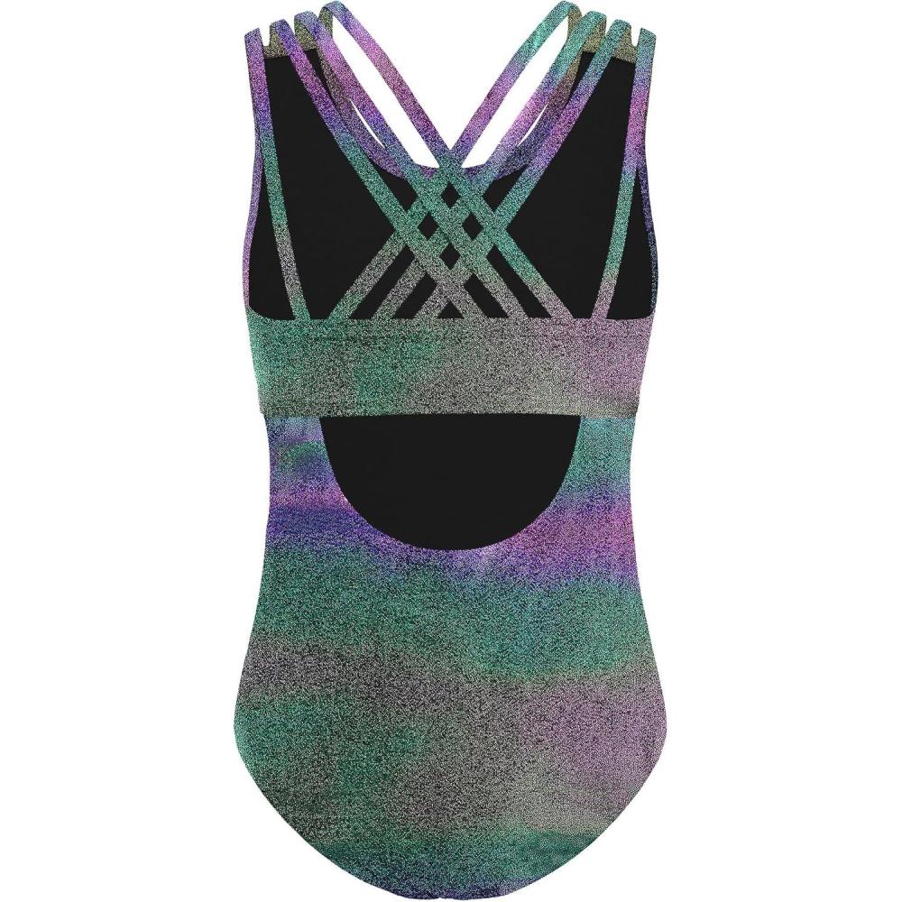 imageArshiner Girls Ballet Leotards Dance Gymnastic Outfits Crisscross Straps Sleeveless Tank DancewearPurpleBlueBlack
