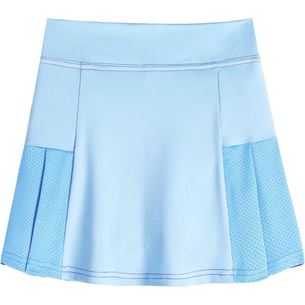 imageArshiner Girls Sport Skirts with Shorts Athletic Pleated Skort Colorful Performance SkortsLight Blue