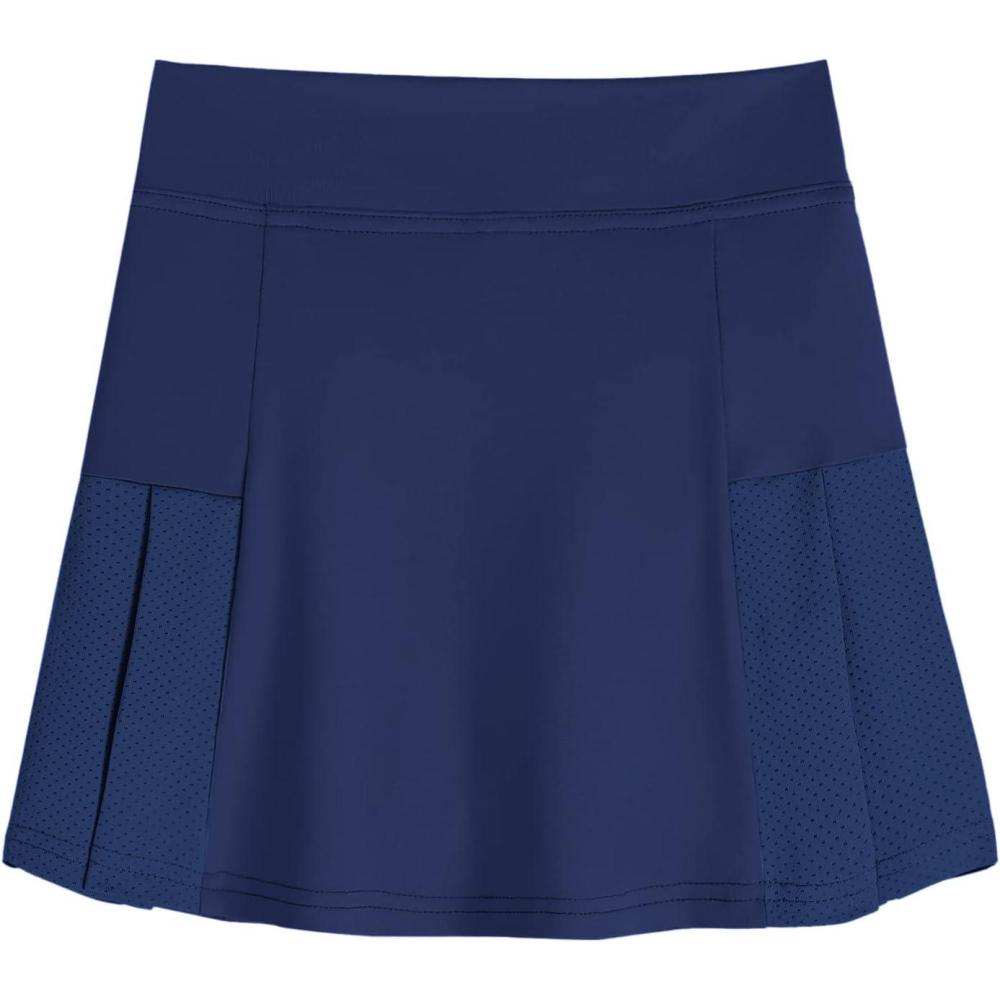 imageArshiner Girls Sport Skirts with Shorts Athletic Pleated Skort Colorful Performance SkortsNavy Blue