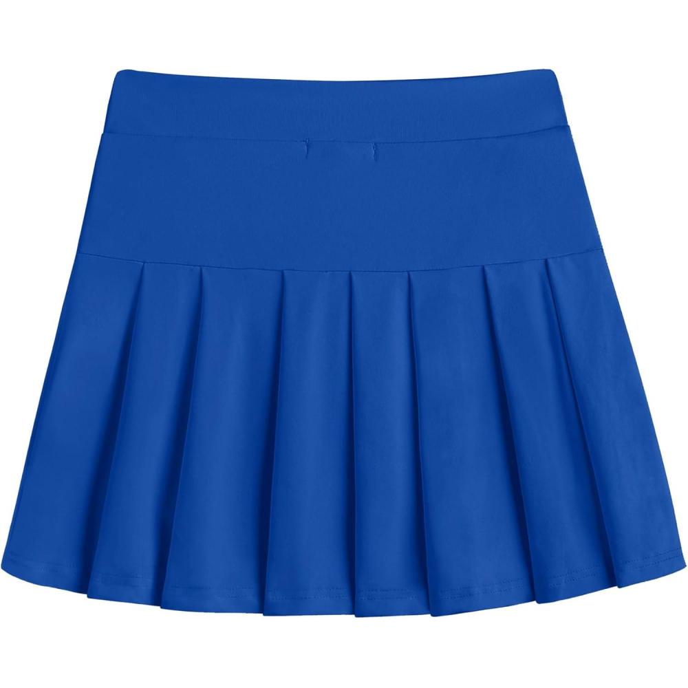 imageArshiner Girls Tennis Skirts with Shorts Athletic Pleated Skirt Workout Performance Skorts with Pockets for Kids 413YRoyal Blue