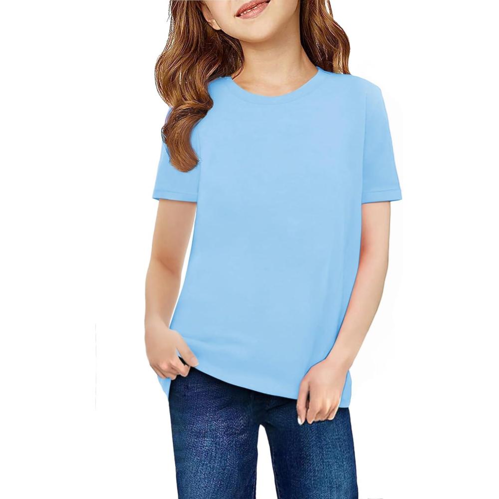imageArshiner Girls Unicorn Shirts Short Sleeve Flip Sequin TShirt TopsBlue