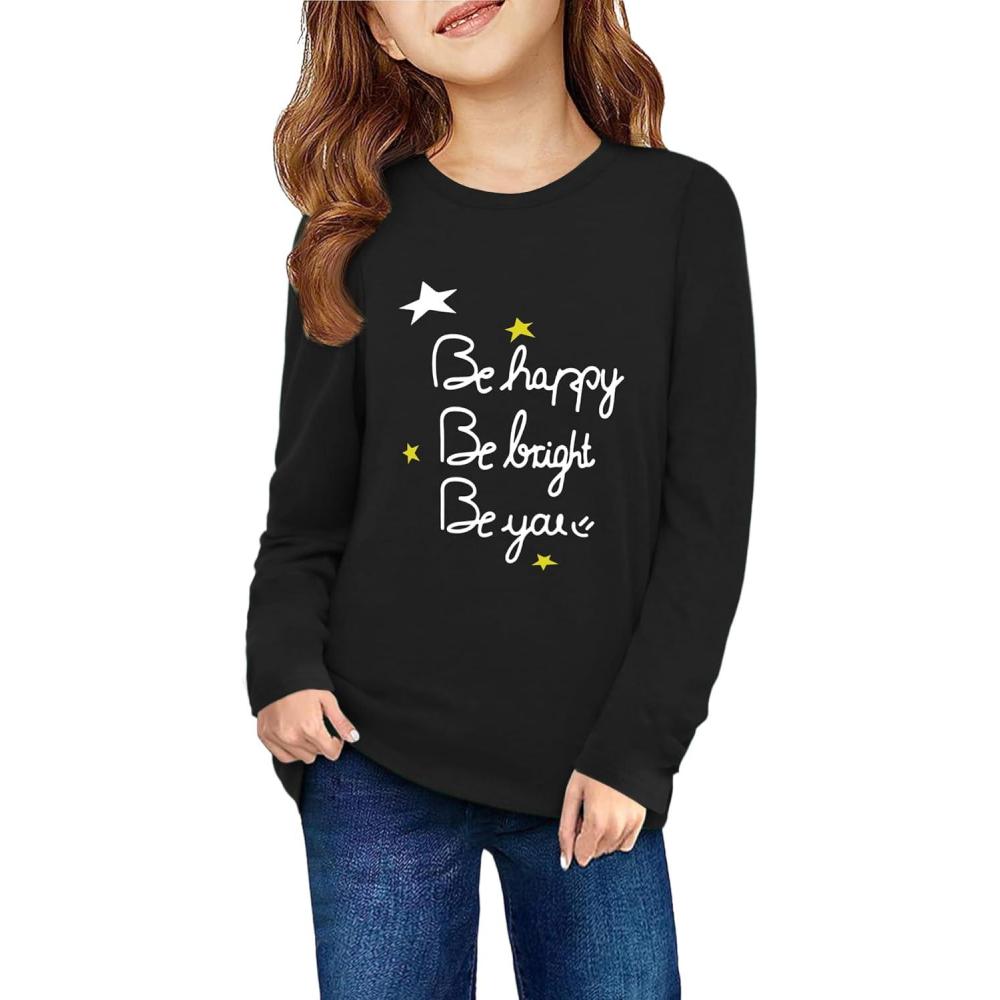imageArshiner Girls Unicorn Shirts Short Sleeve Flip Sequin TShirt TopsLetter Print