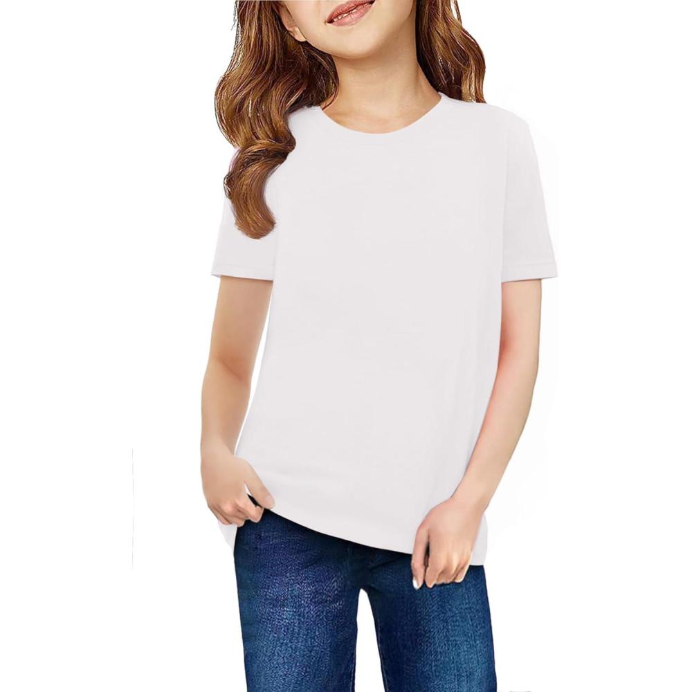 imageArshiner Girls Unicorn Shirts Short Sleeve Flip Sequin TShirt TopsWhite
