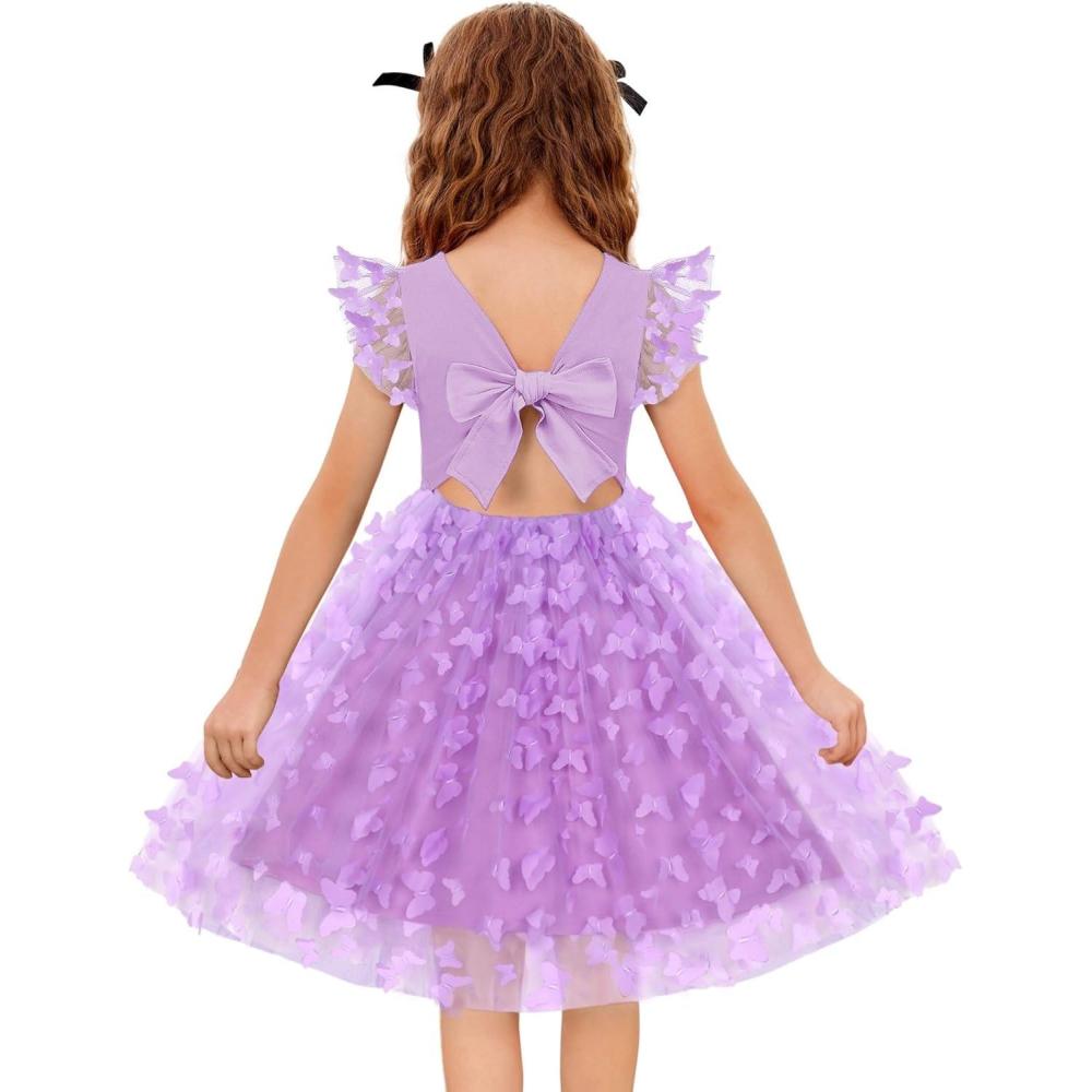 imageArshiner Toddler Tutu Dress Little Girls Summer Tulle Backless Party Birthday Cotton Dresses 26YButterfly