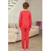 Arshienr Boys Thermal Underwear Set 2-Piece Base Layer Fleece Lined Long Johns Top Bottom Warm Set for Cold Weather(Red)