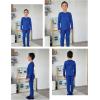 Arshienr Boys Thermal Underwear Set 2-Piece Base Layer Fleece Lined Long Johns Top Bottom Warm Set for Cold Weather(Royal Blue)