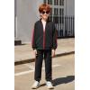 Arshiner Boy’s Active Tracksuits Sets Full Zip Sports Jogging Suits Athletic Running 2 Piece Sweatsuits for 5-13 Years(Black / Red)