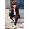 Arshiner Boy’s Active Tracksuits Sets Full Zip Sports Jogging Suits Athletic Running 2 Piece Sweatsuits for 5-13 Years(Black / Red)