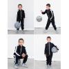 Arshiner Boy’s Active Tracksuits Sets Full Zip Sports Jogging Suits Athletic Running 2 Piece Sweatsuits for 5-13 Years(Black)