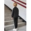 Arshiner Boy’s Active Tracksuits Sets Full Zip Sports Jogging Suits Athletic Running 2 Piece Sweatsuits for 5-13 Years(Black)
