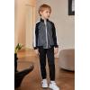 Arshiner Boy’s Active Tracksuits Sets Full Zip Sports Jogging Suits Athletic Running 2 Piece Sweatsuits for 5-13 Years(Blacke Stripe)