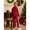 Arshiner Boy’s Active Tracksuits Sets Full Zip Sports Jogging Suits Athletic Running 2 Piece Sweatsuits for 5-13 Years(Burgundy)