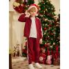 Arshiner Boy’s Active Tracksuits Sets Full Zip Sports Jogging Suits Athletic Running 2 Piece Sweatsuits for 5-13 Years(Burgundy)