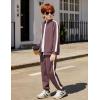 Arshiner Boy’s Active Tracksuits Sets Full Zip Sports Jogging Suits Athletic Running 2 Piece Sweatsuits for 5-13 Years(Chestnut Brown)