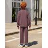 Arshiner Boy’s Active Tracksuits Sets Full Zip Sports Jogging Suits Athletic Running 2 Piece Sweatsuits for 5-13 Years(Chestnut Brown)