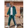 Arshiner Boy’s Active Tracksuits Sets Full Zip Sports Jogging Suits Athletic Running 2 Piece Sweatsuits for 5-13 Years(Green)
