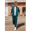 Arshiner Boy’s Active Tracksuits Sets Full Zip Sports Jogging Suits Athletic Running 2 Piece Sweatsuits for 5-13 Years(Green)
