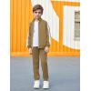 Arshiner Boy’s Active Tracksuits Sets Full Zip Sports Jogging Suits Athletic Running 2 Piece Sweatsuits for 5-13 Years(Khaki)