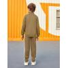 Arshiner Boy’s Active Tracksuits Sets Full Zip Sports Jogging Suits Athletic Running 2 Piece Sweatsuits for 5-13 Years(Khaki)