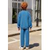 Arshiner Boy’s Active Tracksuits Sets Full Zip Sports Jogging Suits Athletic Running 2 Piece Sweatsuits for 5-13 Years(Lake Blue)