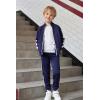 Arshiner Boy’s Active Tracksuits Sets Full Zip Sports Jogging Suits Athletic Running 2 Piece Sweatsuits for 5-13 Years(Navy Blue)