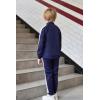 Arshiner Boy’s Active Tracksuits Sets Full Zip Sports Jogging Suits Athletic Running 2 Piece Sweatsuits for 5-13 Years(Navy Blue)