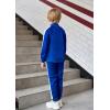 Arshiner Boy’s Active Tracksuits Sets Full Zip Sports Jogging Suits Athletic Running 2 Piece Sweatsuits for 5-13 Years(Royal Blue)