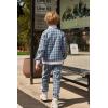 Arshiner Boy’s Active Tracksuits Sets Full Zip Sports Jogging Suits Athletic Running 2 Piece Sweatsuits for 5-13 Years(White/Black Plaid)