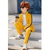 Arshiner Boy’s Active Tracksuits Sets Full Zip Sports Jogging Suits Athletic Running 2 Piece Sweatsuits for 5-13 Years(Yellow)