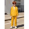 Arshiner Boy’s Active Tracksuits Sets Full Zip Sports Jogging Suits Athletic Running 2 Piece Sweatsuits for 5-13 Years(Yellow)