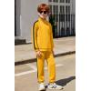 Arshiner Boy’s Active Tracksuits Sets Full Zip Sports Jogging Suits Athletic Running 2 Piece Sweatsuits for 5-13 Years(Yellow)