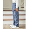 Arshiner Boys Cargo Pants Kids Elastic Waist Casual Athletic Jogger Sweatpants Open Bottom Baggy Pants with Pockets(Blue)