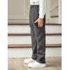 Arshiner Boys Cargo Pants Kids Elastic Waist Casual Athletic Jogger Sweatpants Open Bottom Baggy Pants with Pockets(Dark Grey)