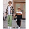 Arshiner Boys Cargo Pants Kids Elastic Waist Casual Athletic Jogger Sweatpants Open Bottom Baggy Pants with Pockets(Light Green)