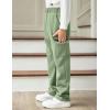 Arshiner Boys Cargo Pants Kids Elastic Waist Casual Athletic Jogger Sweatpants Open Bottom Baggy Pants with Pockets(Light Green)