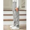 Arshiner Boys Cargo Pants Kids Elastic Waist Casual Athletic Jogger Sweatpants Open Bottom Baggy Pants with Pockets(Light Grey)