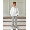 Arshiner Boys Cargo Pants Kids Elastic Waist Casual Athletic Jogger Sweatpants Open Bottom Baggy Pants with Pockets(Light Grey)